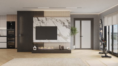 Luxusní Penthousy Radimova Praha 6 - B.8.1 Vista obývací pokoj Luxusní Penthousy Radimova Praha 6 - B.8.1 Vista obývací pokoj